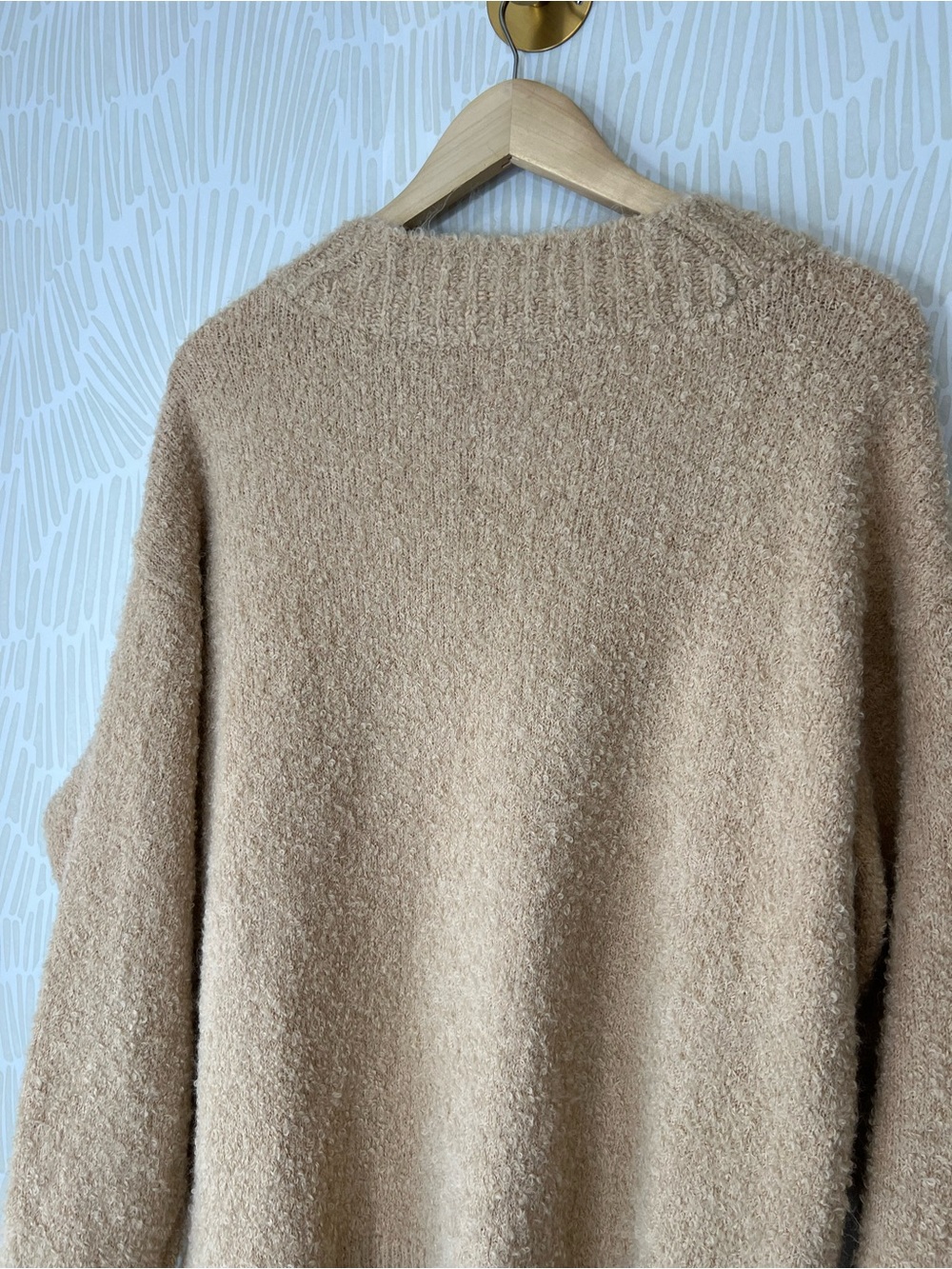 aerie Cozy V-Neck Sweater in Camel - Picture 7 of 13